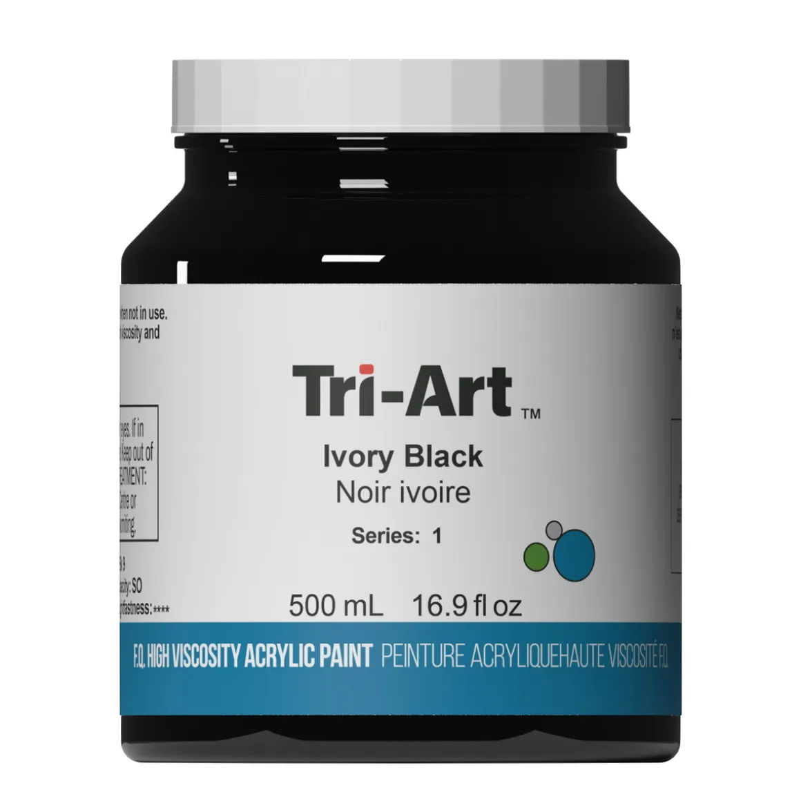 Tri-Art High Viscosity akrylfarve 500 ml Ivory Black