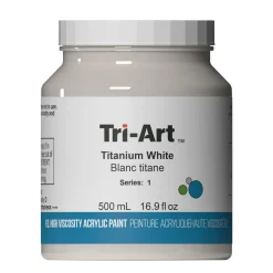 Tri-Art High Viscosity akrylfarve 500 ml Titanium White