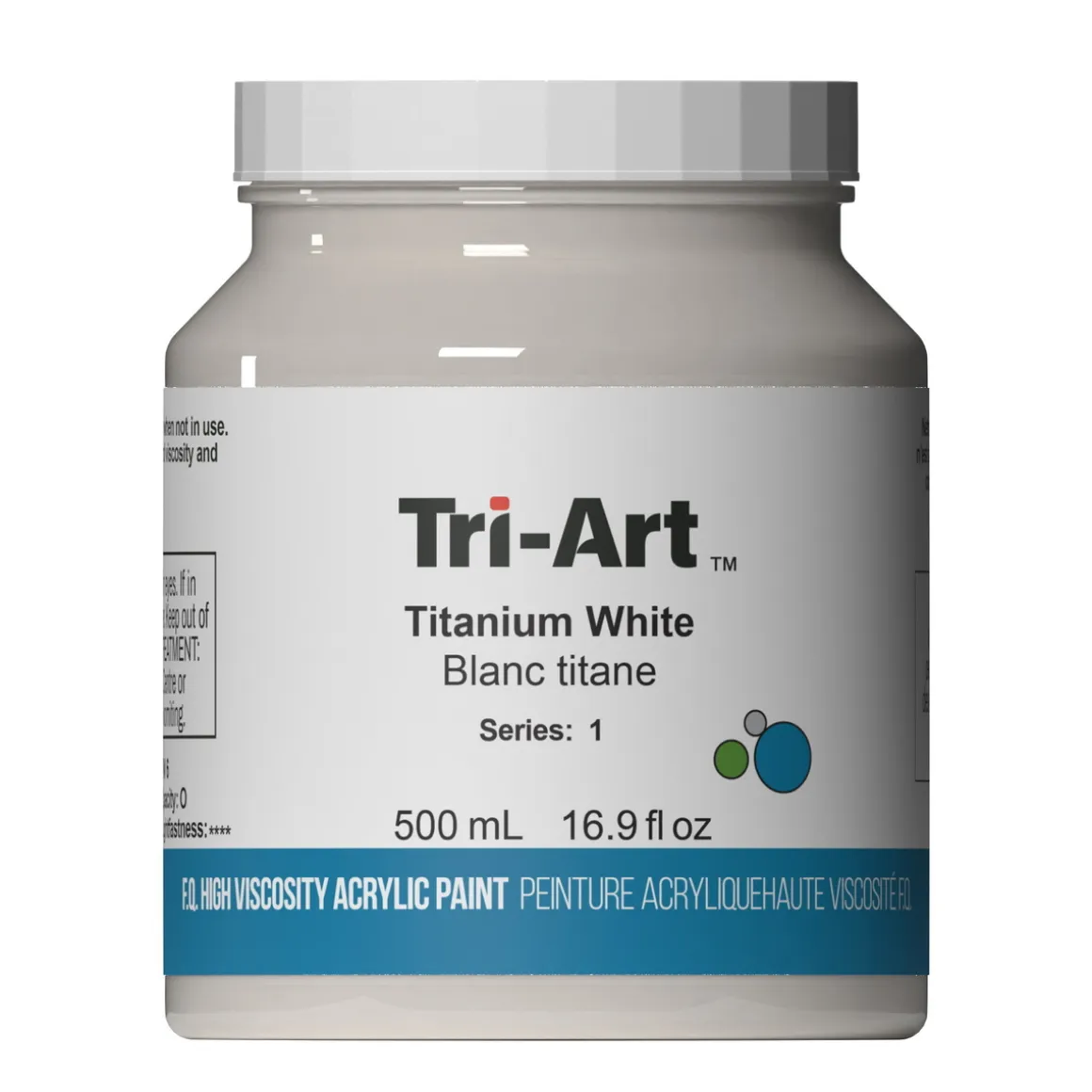 Tri-Art High Viscosity akrylfarve 500 ml Titanium White