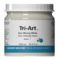 Tri-Art High Viscosity akrylfarve 1000 ml Zinc Mixing White
