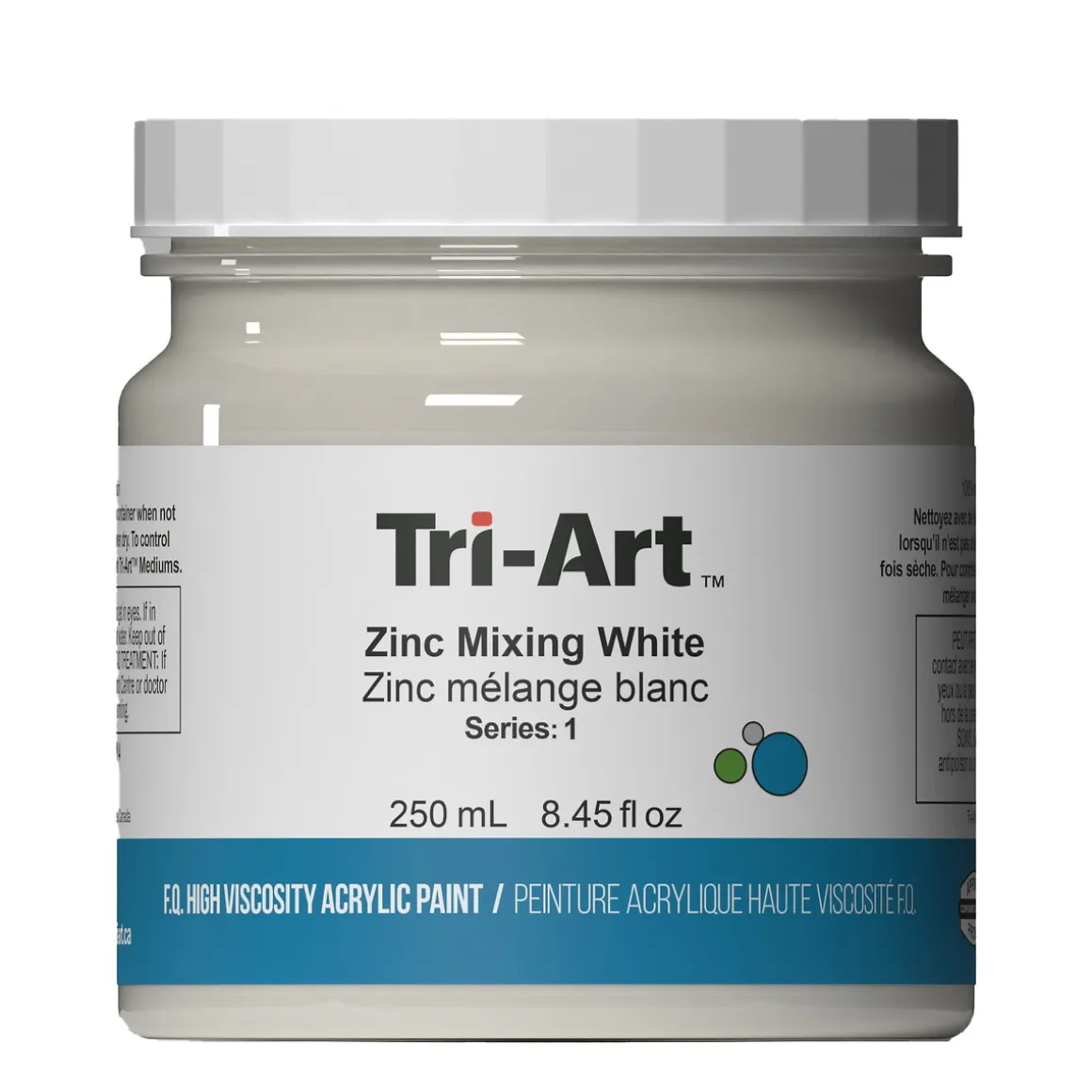 Tri-Art High Viscosity akrylfarve 250 ml Zinc Mixing White