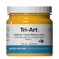 Tri-Art High Viscosity akrylfarve 250 ml Cadmium Yellow Medium Hue