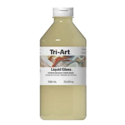 Tri-Art Liquid Glass Pouring Medium 1000 ml – kan også bruges som resinlignende lak til akrylfarve