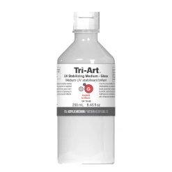Tri-Art Medium UV Stabilizing Gloss 250 ml, blankt medium, som beskytter akrylfarve mod UV-stråling