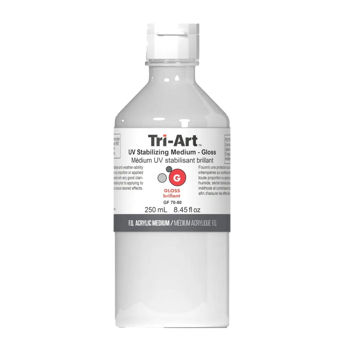 Tri-Art Medium UV Stabilizing Matte 250 ml, mat medium, som beskytter akrylfarve mod UV-stråling