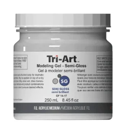 Tri-Art Modeling Gel, halvblank gelbaseret modelleringspasta/strukturpasta, 250 ml