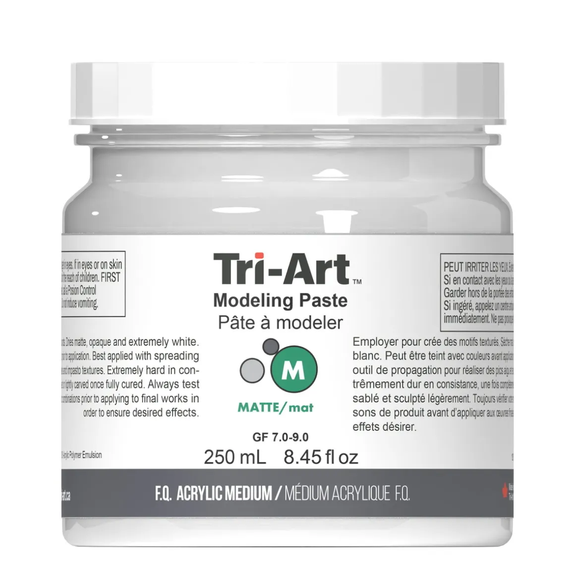 Tri-Art Modeling Paste 250 ml, modelleringspasta til struktur på lærred