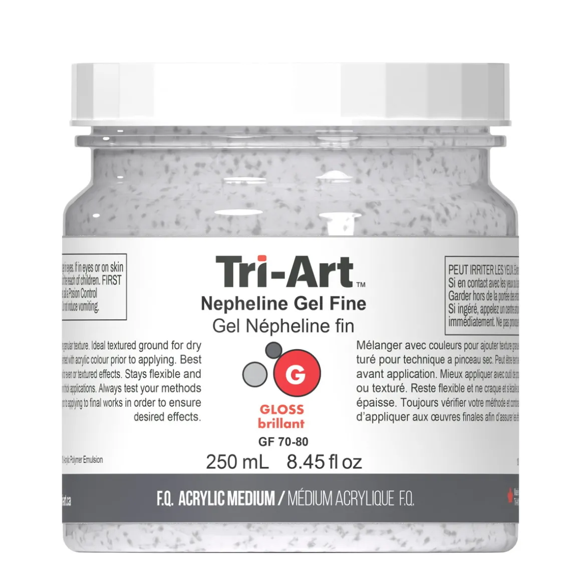 Tri-Art Nepheline Fine 250 ml, fint granulerende medium til akrylfarve