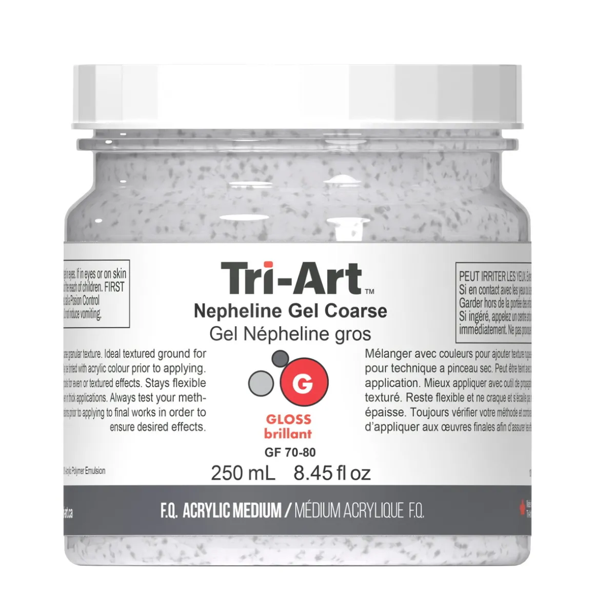 Tri-Art Nepheline Gel Coarse 250 ml, ru, granulerende medium til akrylfarve