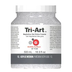 Tri-Art Nepheline Gel Extra Coarse 500 ml, ekstra groft granulerende medium til akrylmaling