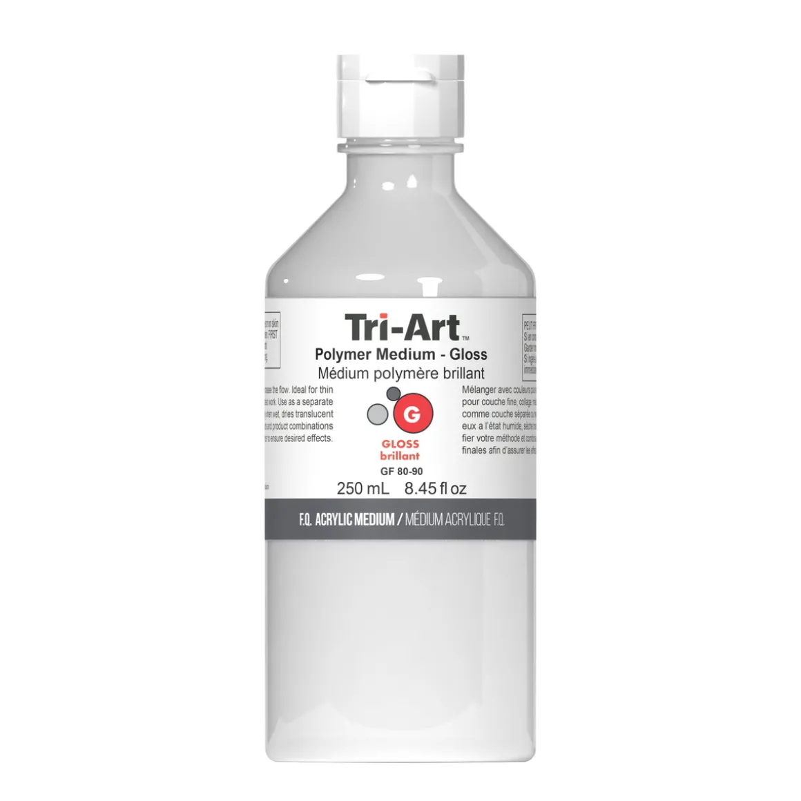 Tri-Art Polymer Medium Gloss 250 ml, blankt fortyndingsmiddel til akrylfarve
