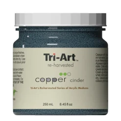 Tri-Art Reharvested Copper Cinder 250 ml, medium for struktur, indeholder partikler af kobber