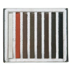 Tørpastelkridt brun/rød 8 stk.