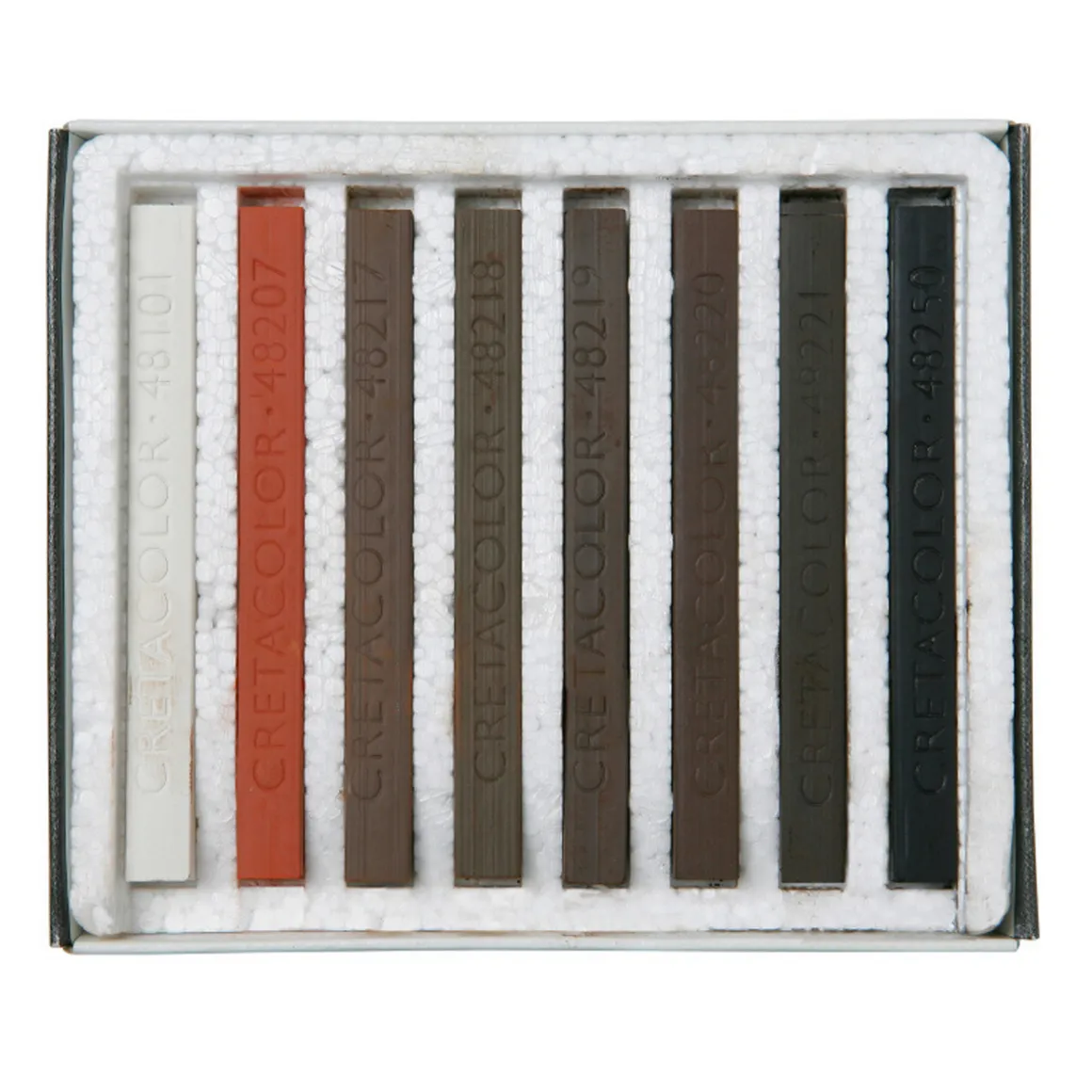 Tørpastelkridt brun/rød 8 stk.
