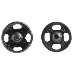 Trykknap 9 mm sorte - 12 stk