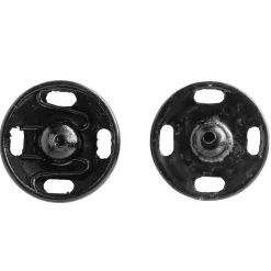 Trykknap 11 mm sorte - 10 stk