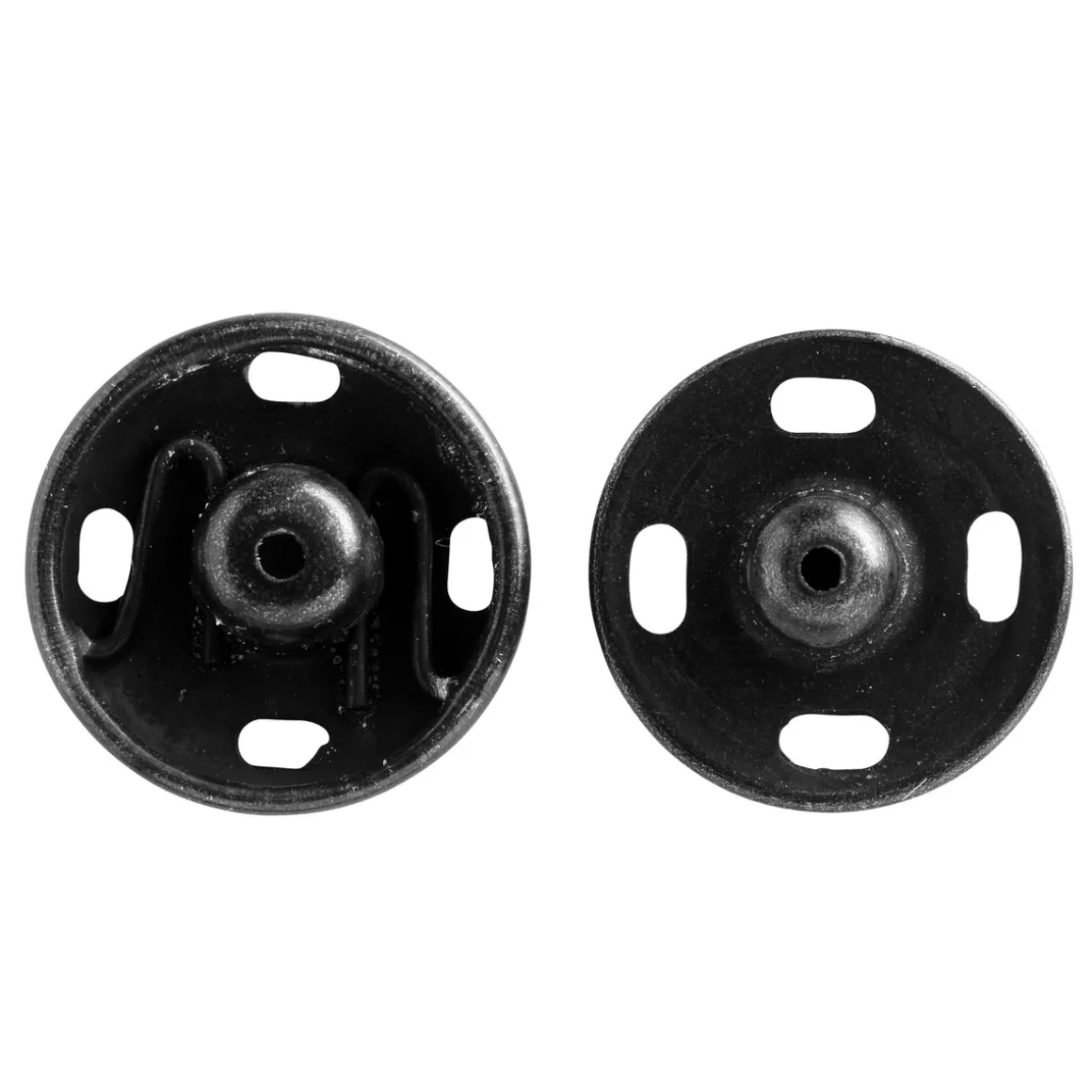Trykknap 15 mm sorte - 4 stk
