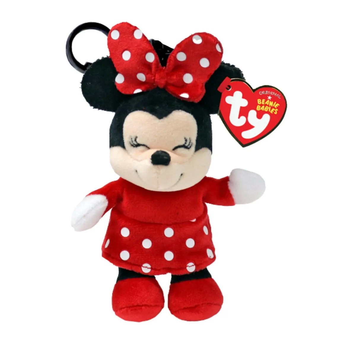 TY Beanie Boos Clip Minnie Mouse, Minnie Mouse fra Disney! 7×5×9 cm
