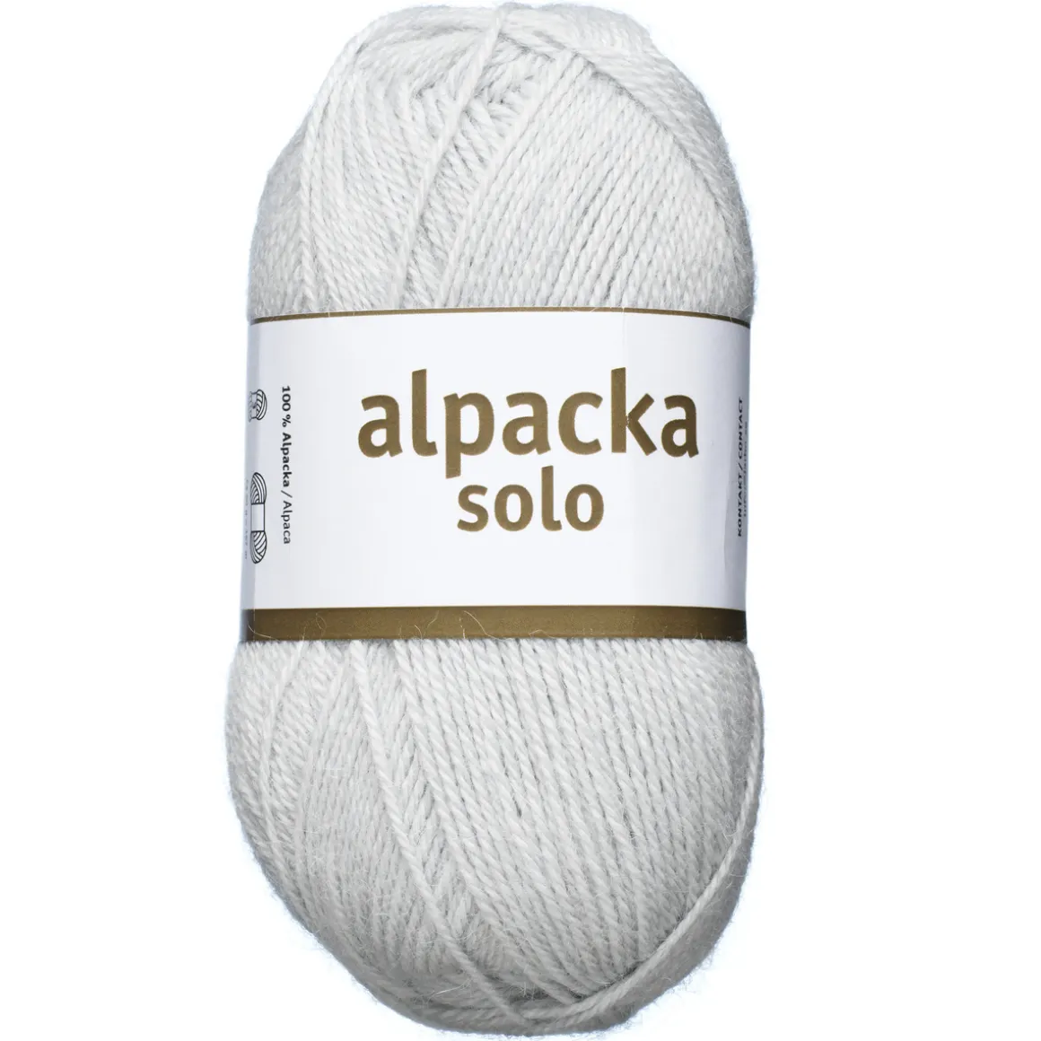 Uldgarn Järbo Alpacka Solo 50 g sølvgrå – 29129 Silver grey