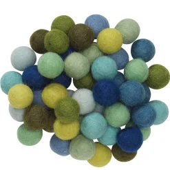 Uldkugler Ø20 mm 50 p grøn mix
