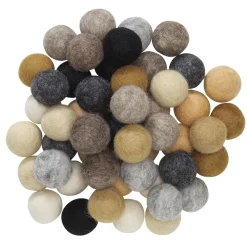 Uldkugler Ø20mm 50p naturmix