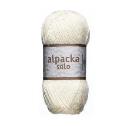 Ullgarn Järbo Alpacka Solo 50 g benhvid – 29101 Eggshell white