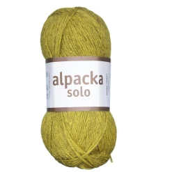 Ullgarn Järbo Alpacka Solo 50 g limegrøn – 29127 Passion yellow
