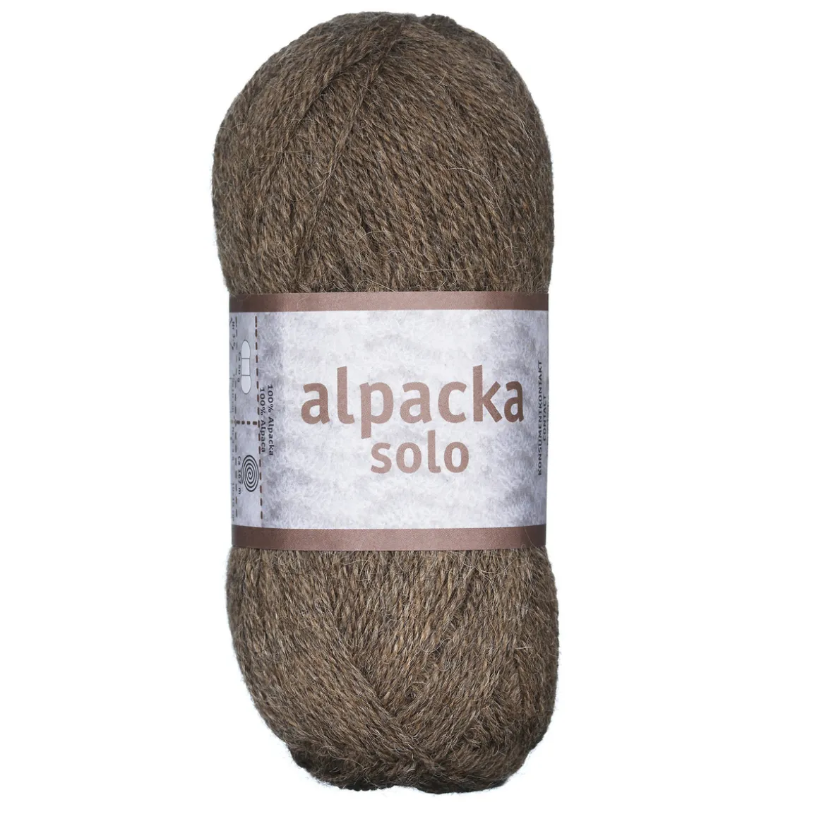 Ullgarn Järbo Alpacka Solo 50 g mocca – 29104 Coconut brown