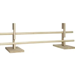 Umalet cavaletti-forhindring af træ til kæphest, bredde 82 cm, 2 forhindringshøjder – 10 og 20 cm