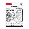 Uni Pin Fineliner Dotwork Starter Set – 8 fineliners og stiftblyant