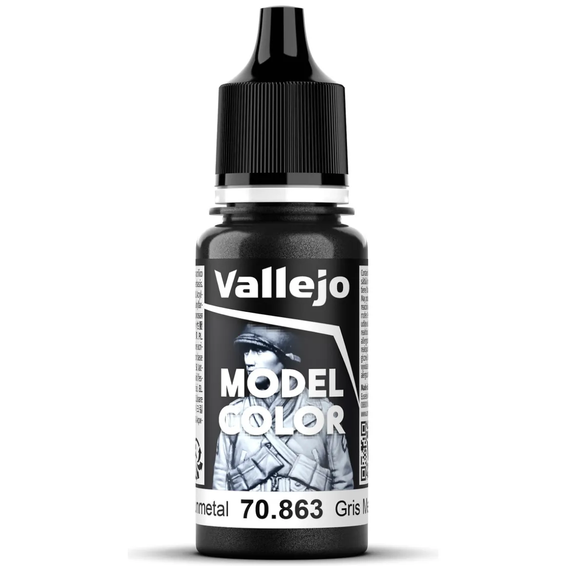 Vallejo Model Color 18 ml Gunmetal grey metallic 863