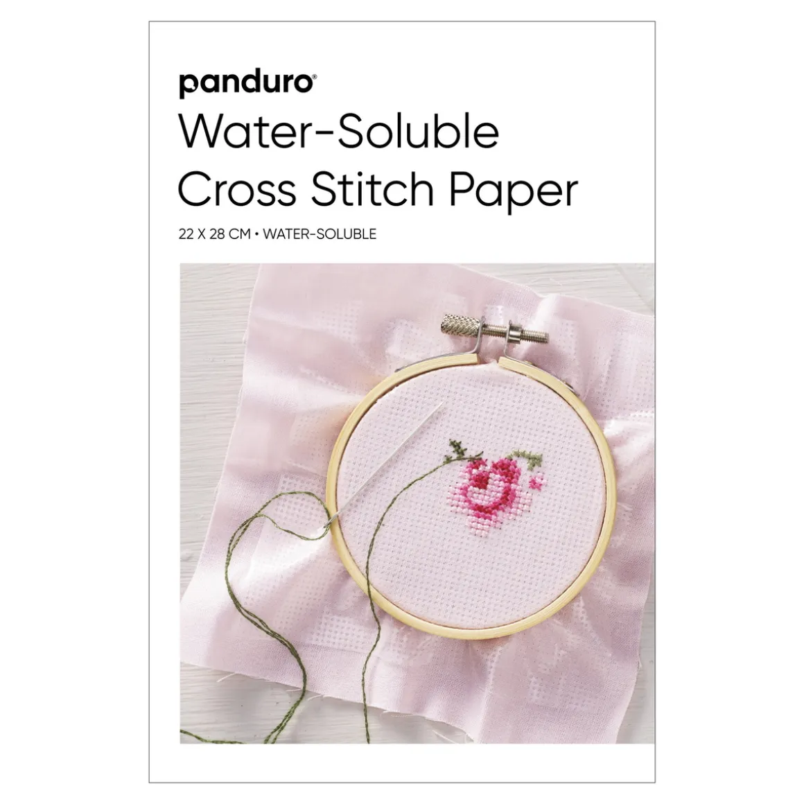 Vandopløseligt broderimellemlæg til korssting 22×28 cm