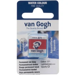 van Gogh akvarelfarve half pan – Permanent Red Deep 371