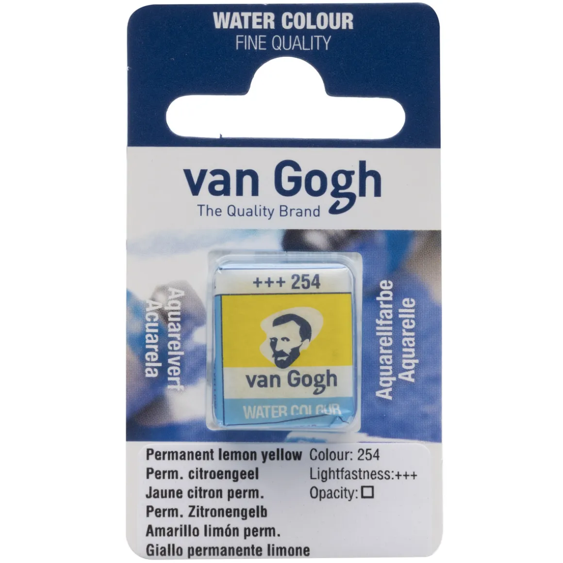 van Gogh akvarelfarve half pan – Permanent Lemon Yellow 254