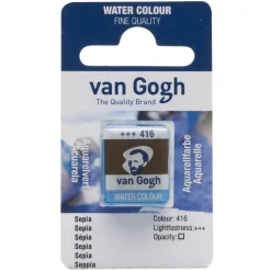 van Gogh akvarelfarve half pan – Sepia 416