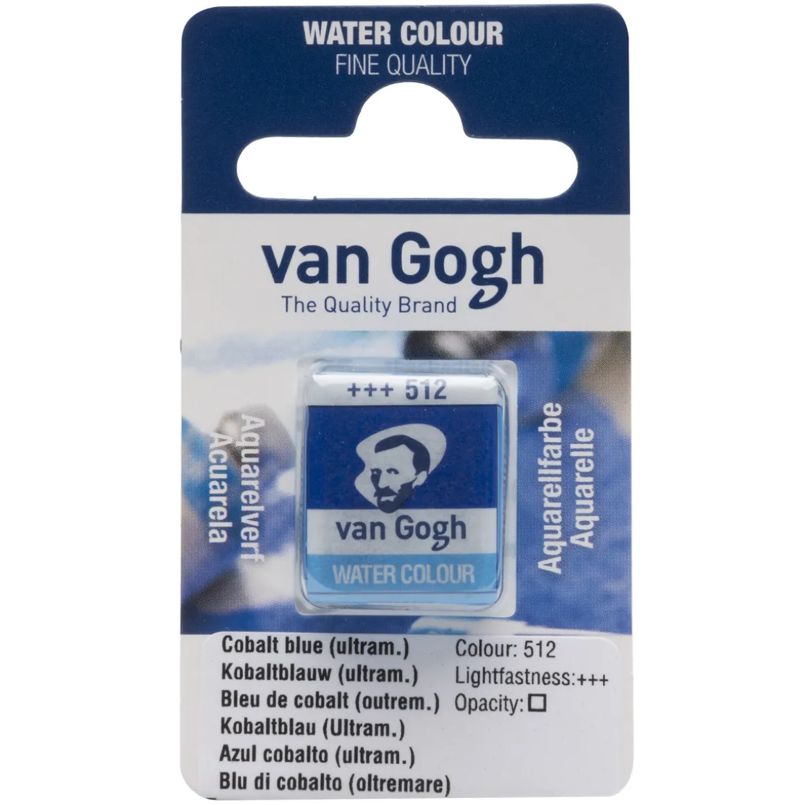 van Gogh akvarelfarve half pan – Cobalt Blue Ultramarine 512