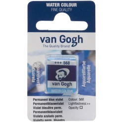 van Gogh akvarelfarve half pan – Permanent Blue Violet 568
