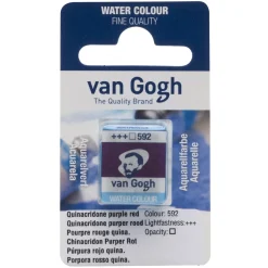 van Gogh akvarelfarve half pan – Quinacridone Purple Red 592