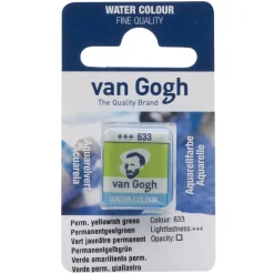 van Gogh akvarelfarve half pan – Permanent Yellow Green 633