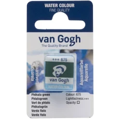 van Gogh akvarelfarve half pan – Phthalo Green 675