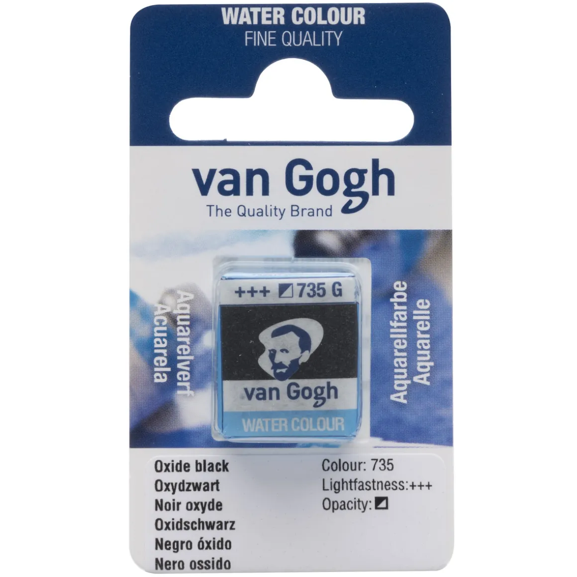 van Gogh akvarelfarve half pan – Oxide Black 735