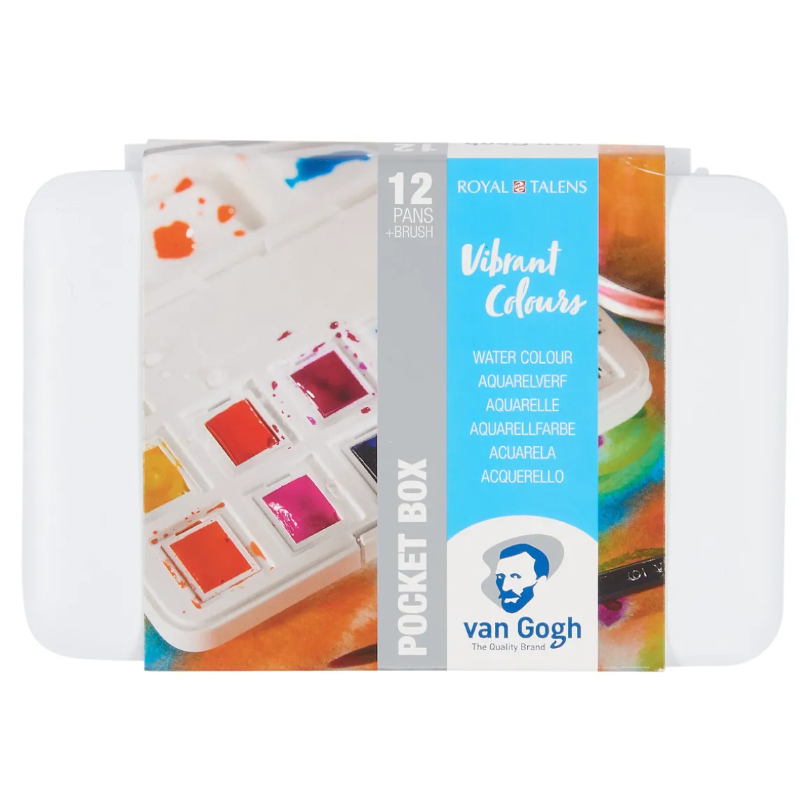 van Gogh akvarelfarver i sæt – 12 half pans – Vibrant