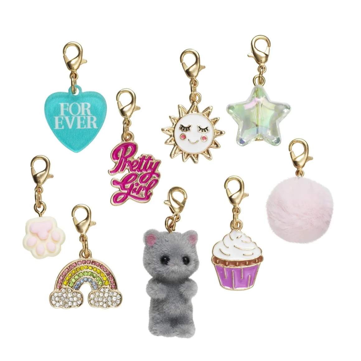 Vedhæng/charms 9-pak, cute & cozy tema – perfekte til at lave søde smykker!