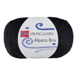Viking Garn Alpaca Bris 50g sort 303