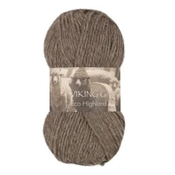 Viking Garn Eco Highland Wool 50 g brun 208