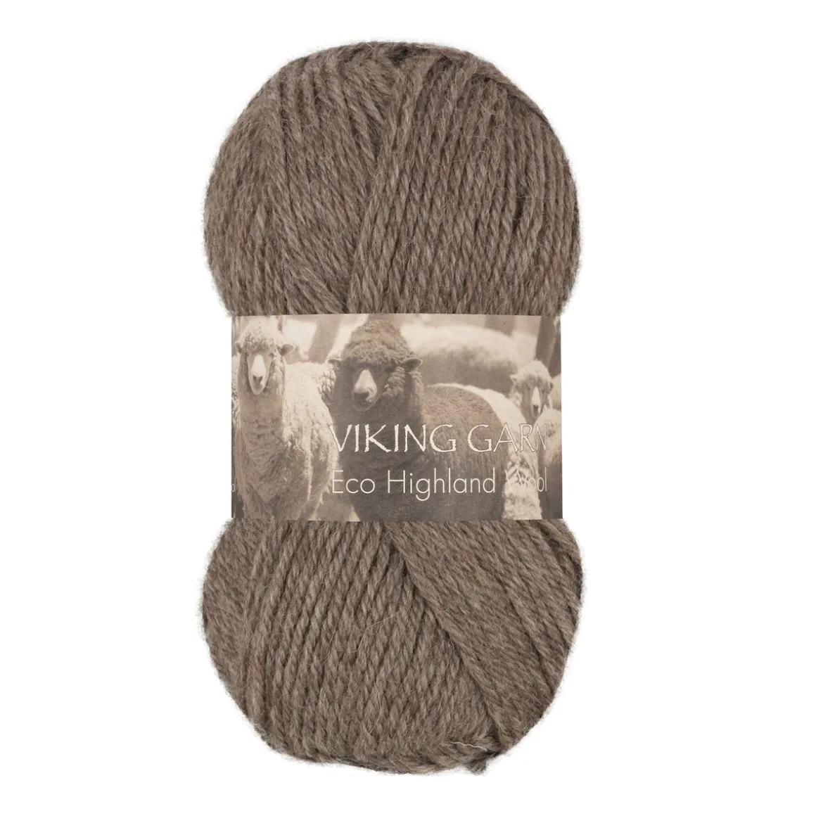 Viking Garn Eco Highland Wool 50 g brun 208