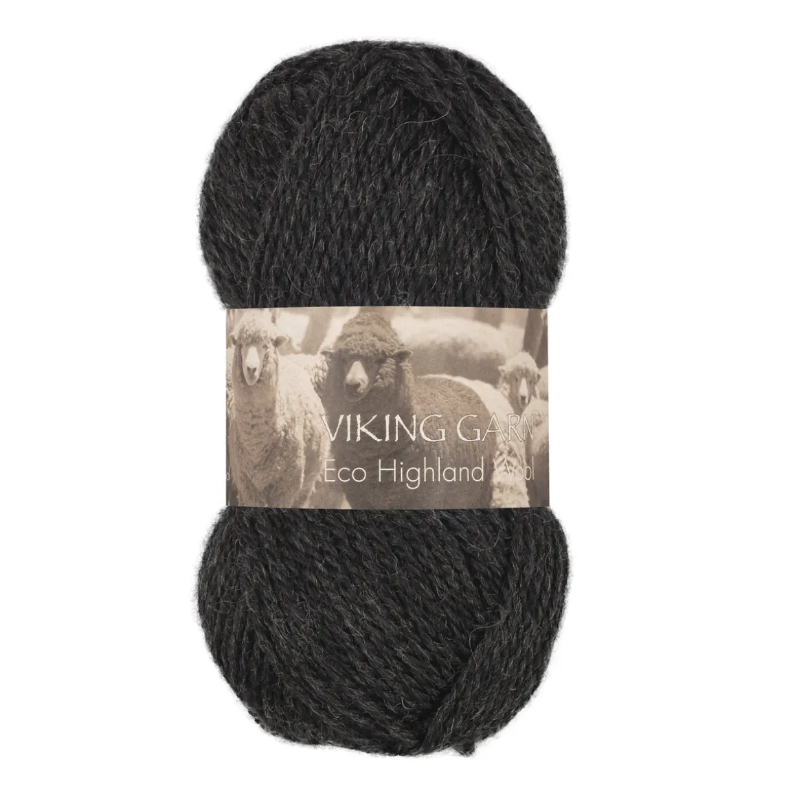 Viking Garn Eco Highland Wool 50 g koksgrå 217