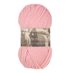 Viking Garn Eco Highland Wool 50 g lys rosa 263