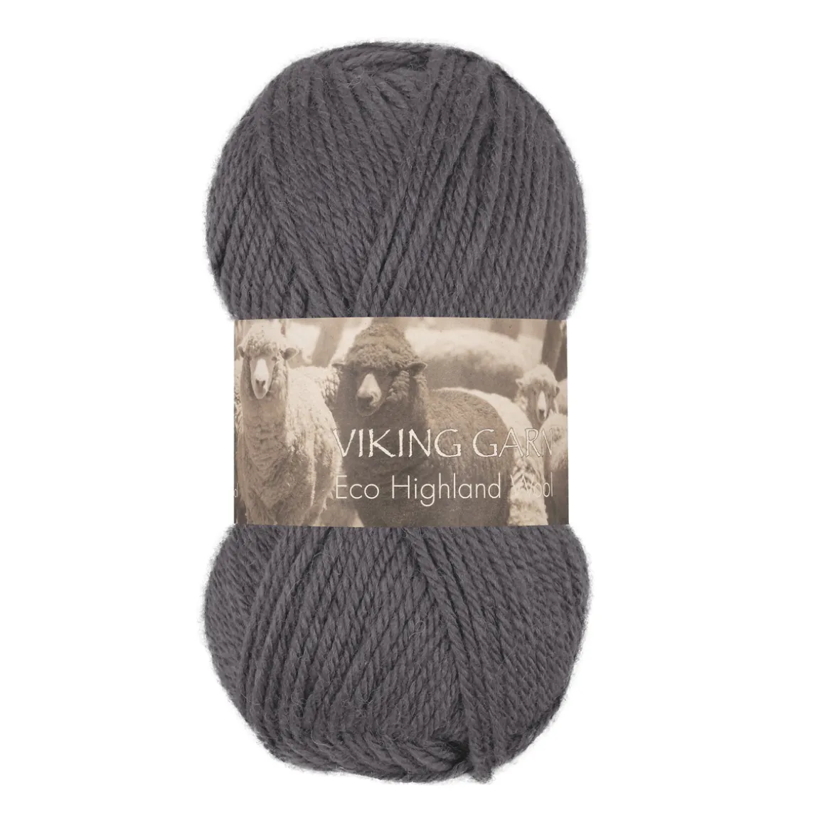 Viking Garn Eco Highland Wool 50 g stålgrå 214