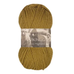 Viking Garn Eco Highland Wool 50 g gulgrøn 236